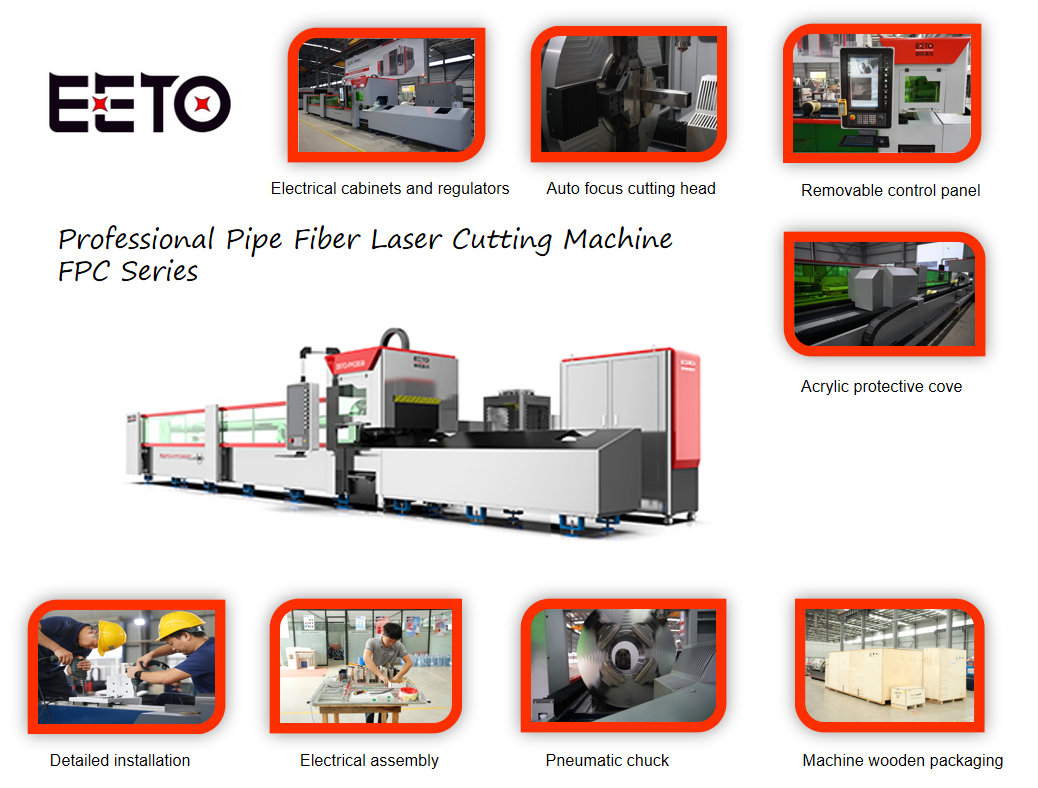 China high accuracy professional tube fiber lasercut machines cnc metal fiber laser pipe tube cutter